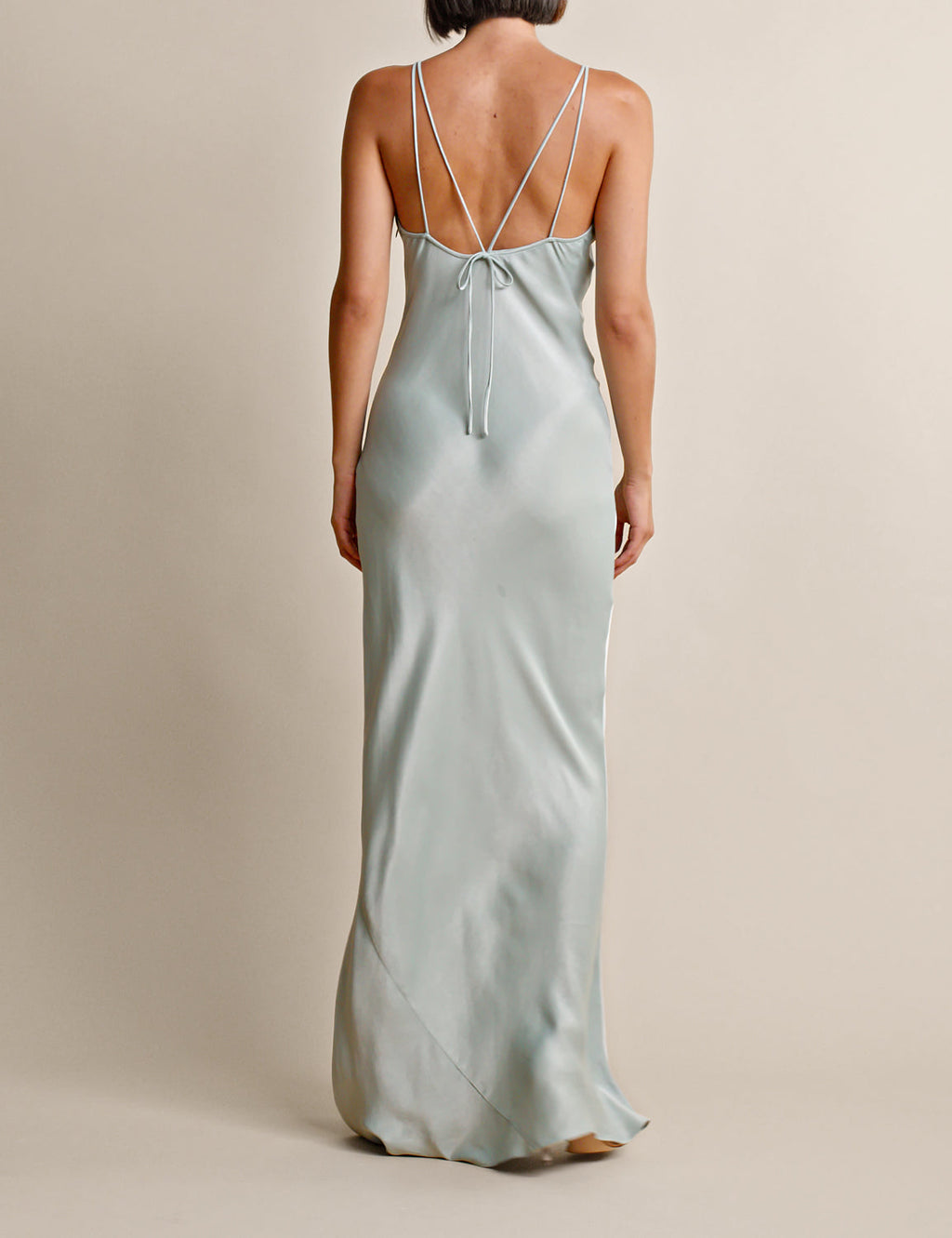 by TIMO, female, Gowns, Blue, Size: S Satin Strap Maxi Dress
