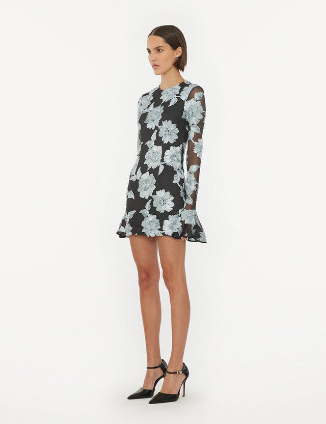 rotate flower mesh dress ROTATE Flower Mesh Tube Dress in Angel Wing