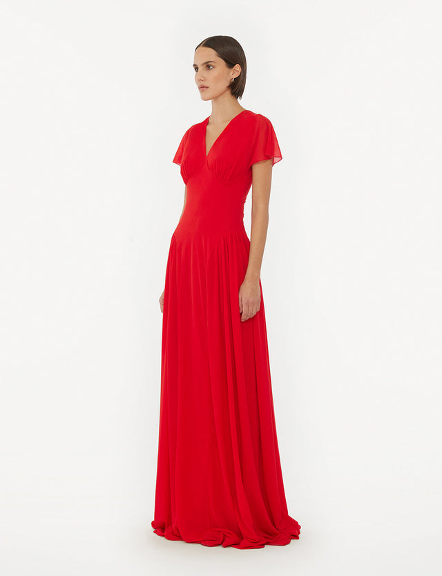 ROTATE Birger Christensen - Maxi V-Neck Dress projectscandinavia ROTATE Birger Christensen - Maxi V-Neck Dress projectscandinavia