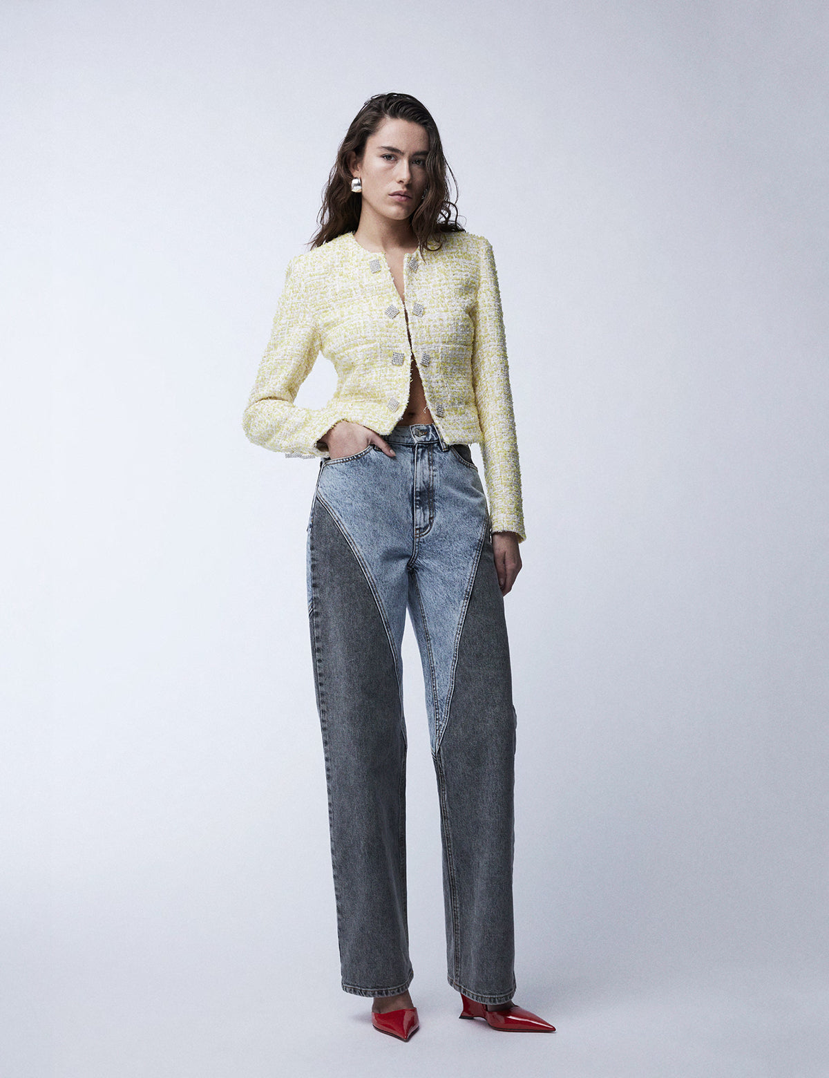 ダウンジャケット・コート ROTATE BIRGER CHRISTENSEN 'Boucle Short' blazer Boucle Short Jacket Dark Blue - ROTATE Birger Christensen