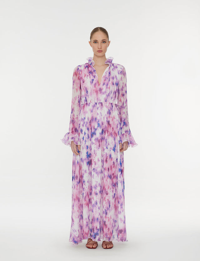 ROTATE Birger Christensen - Chiffon Maxi Flowy Dress