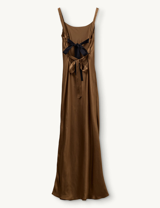 silk string dress $615 Bird & Knoll Women's Pink Silk Lolita String-Tie Tiered Maxi Dress Size XL
