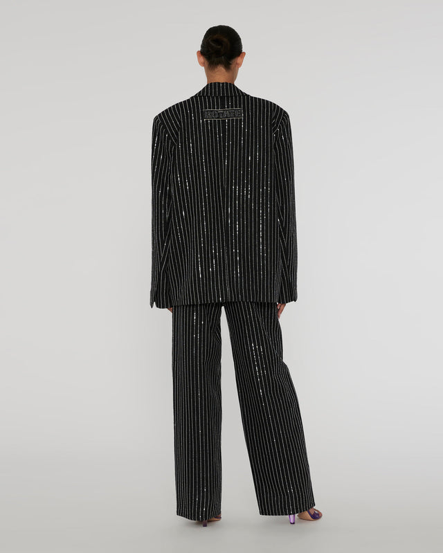 ROTATE - Sequin Twill Wide Pants
