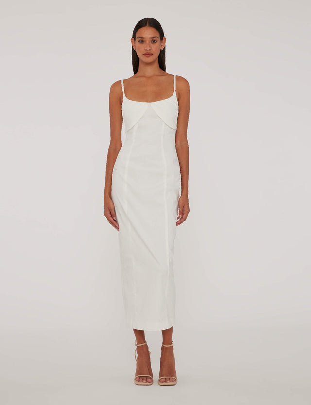 ROTATE - Ruched Cup Midi Dress
