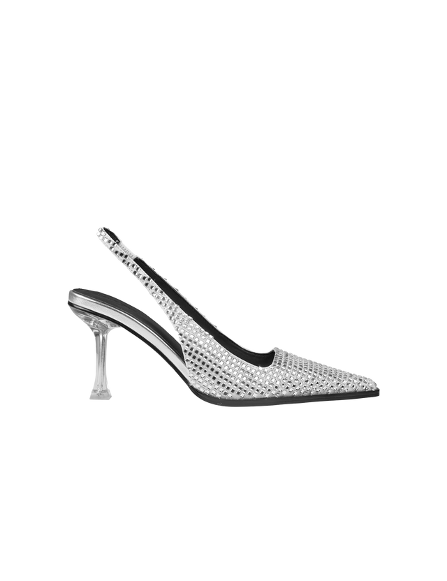 Stine Goya - Eiffel Mirror Metal Cap Sling Back Shoes